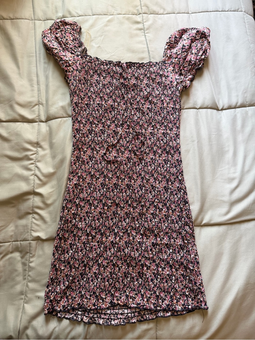 Pink Floral Mini Dress